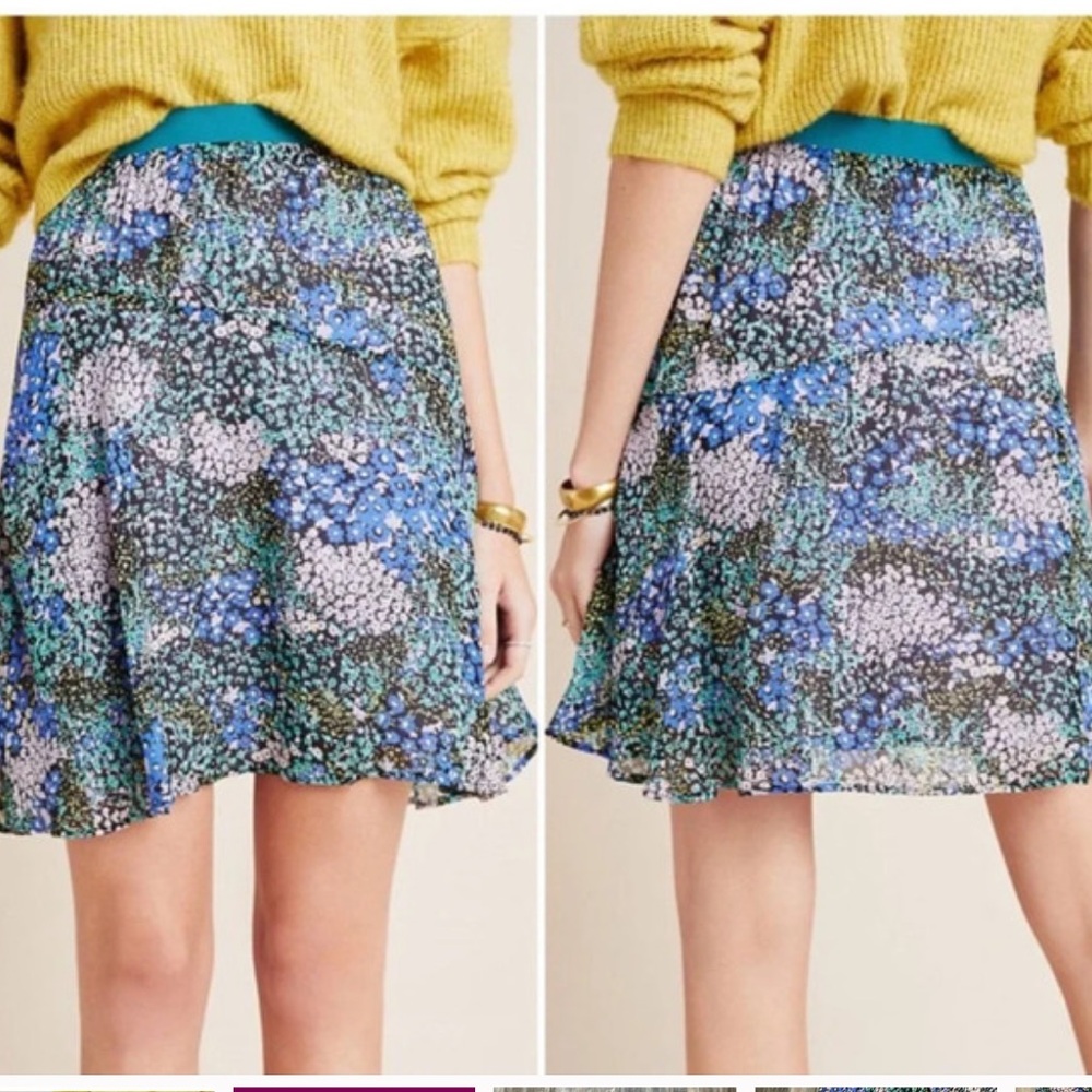 Anthropologie Mauve Kerry Pull-on Flouncy Lightweight Skirt W1852 Sz S - Picture 2 of 10